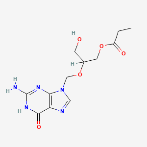 molecular formula C12H17N5O5 B601553 Ganciclovir Mono-O-propionate CAS No. 194159-18-7