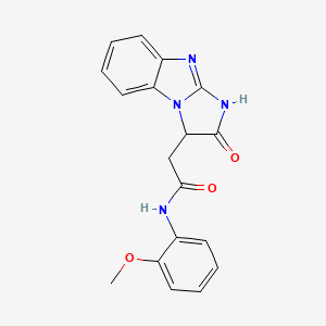molecular formula C18H16N4O3 B6015673 N-(2-methoxyphenyl)-2-(2-oxo-2,3-dihydro-1H-imidazo[1,2-a]benzimidazol-3-yl)acetamide 