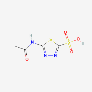 molecular formula C4H5N3O4S2 B601568 5-Acetamido-1,3,4-thiadiazole-2-sulfonic acid CAS No. 827026-60-8