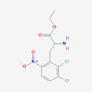 molecular formula C11H12Cl2N2O4 B601570 Ethyl 2-amino-3-(2,3-dichloro-6-nitrophenyl)propanoate CAS No. 85325-11-7
