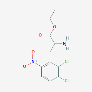 molecular formula C11H12Cl2N2O4 . HCl B601570 Ethyl 2-amino-3-(2,3-dichloro-6-nitrophenyl)propanoate CAS No. 85325-11-7