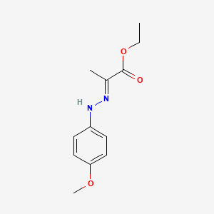 molecular formula C12H16N2O3 B601573 2-[2-(4-甲氧基苯基)腙亚基]丙酸乙酯 CAS No. 4792-57-8