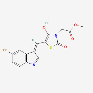 molecular formula C15H11BrN2O4S B6015765 methyl {5-[(5-bromo-1H-indol-3-yl)methylene]-2,4-dioxo-1,3-thiazolidin-3-yl}acetate 
