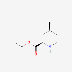 molecular formula C9H17NO2 B601579 trans-Ethyl 4-methylpiperidine-2-carboxylate CAS No. 79199-61-4