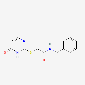 molecular formula C14H15N3O2S B6015807 N-benzyl-2-[(4-hydroxy-6-methyl-2-pyrimidinyl)thio]acetamide 