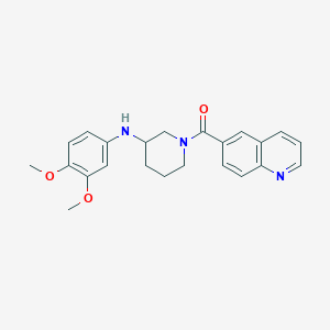 molecular formula C23H25N3O3 B6015832 N-(3,4-dimethoxyphenyl)-1-(6-quinolinylcarbonyl)-3-piperidinamine 