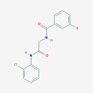 molecular formula C15H12ClFN2O2 B6015834 N-{2-[(2-chlorophenyl)amino]-2-oxoethyl}-3-fluorobenzamide 