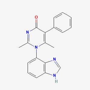 molecular formula C19H16N4O B6015835 1-(1H-1,3-BENZIMIDAZOL-4-YL)-2,6-DIMETHYL-5-PHENYL-4(1H)-PYRIMIDINONE 