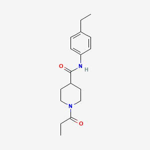 molecular formula C17H24N2O2 B6015916 N-(4-ethylphenyl)-1-propanoylpiperidine-4-carboxamide 