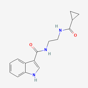 molecular formula C15H17N3O2 B6015919 N-{2-[(cyclopropylcarbonyl)amino]ethyl}-1H-indole-3-carboxamide 