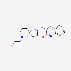 molecular formula C22H31N3O2 B6015928 9-(2-Methoxyethyl)-2-[(2-methoxyquinolin-3-yl)methyl]-2,9-diazaspiro[4.5]decane 