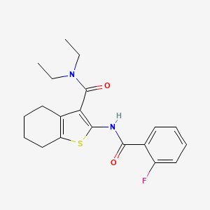 molecular formula C20H23FN2O2S B6015974 N,N-Diethyl-2-(2-fluorobenzamido)-4,5,6,7-tetrahydro-1-benzothiophene-3-carboxamide 