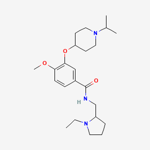 molecular formula C23H37N3O3 B6016031 N-[(1-ethyl-2-pyrrolidinyl)methyl]-3-[(1-isopropyl-4-piperidinyl)oxy]-4-methoxybenzamide 