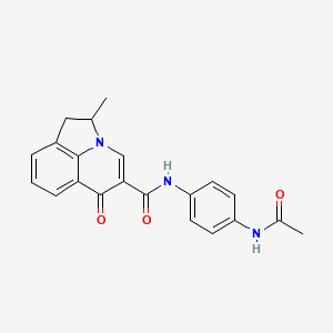 molecular formula C21H19N3O3 B6016099 N-[4-(acetylamino)phenyl]-2-methyl-6-oxo-1,2-dihydro-6H-pyrrolo[3,2,1-ij]quinoline-5-carboxamide 