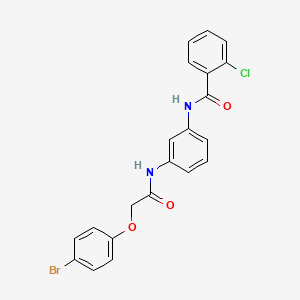 molecular formula C21H16BrClN2O3 B6016163 N-[3-[[2-(4-bromophenoxy)acetyl]amino]phenyl]-2-chlorobenzamide 