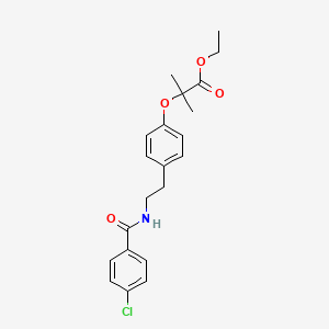 B601623 Ethyl 2-[4-[2-[(4-chlorobenzoyl)amino]ethyl]phenoxy]-2-methylpropanoate CAS No. 41859-58-9