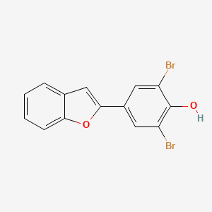 molecular formula C14H8Br2O2 B601625 4-(2-Benzofuranyl)-2,6-dibromo-phenol CAS No. 51073-15-5