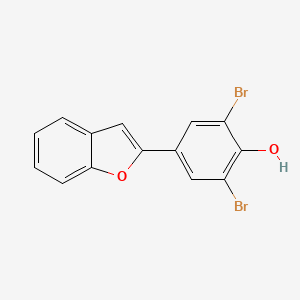 molecular formula C14H8Br2O2 B601625 4-(Benzofuran-2-yl)-2,6-dibromophenol CAS No. 51073-15-5
