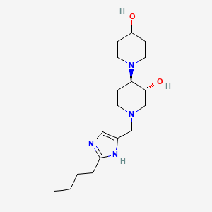 molecular formula C18H32N4O2 B6016269 (3'R*,4'R*)-1'-[(2-butyl-1H-imidazol-4-yl)methyl]-1,4'-bipiperidine-3',4-diol 