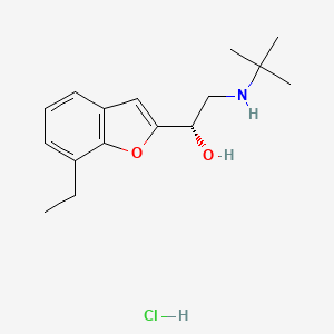 molecular formula C16H24NO2Cl B601630 Bufuralol hydrochloride, (-)- CAS No. 57704-10-6
