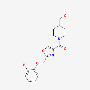 molecular formula C18H21FN2O4 B6016370 1-({2-[(2-fluorophenoxy)methyl]-1,3-oxazol-4-yl}carbonyl)-4-(methoxymethyl)piperidine 