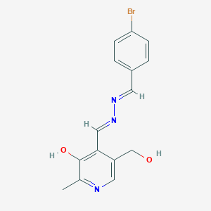 molecular formula C15H14BrN3O2 B6016386 3-hydroxy-5-(hydroxymethyl)-2-methylisonicotinaldehyde (4-bromobenzylidene)hydrazone 