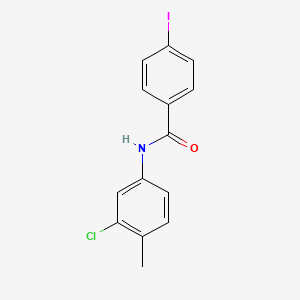 molecular formula C14H11ClINO B6016463 N-(3-chloro-4-methylphenyl)-4-iodobenzamide 