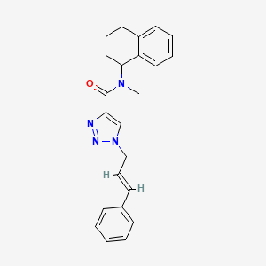 molecular formula C23H24N4O B6016484 N-methyl-1-[(2E)-3-phenyl-2-propen-1-yl]-N-(1,2,3,4-tetrahydro-1-naphthalenyl)-1H-1,2,3-triazole-4-carboxamide 