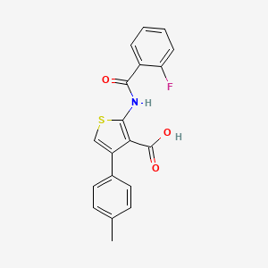B6016571 2-[(2-fluorobenzoyl)amino]-4-(4-methylphenyl)-3-thiophenecarboxylic acid CAS No. 5886-71-5