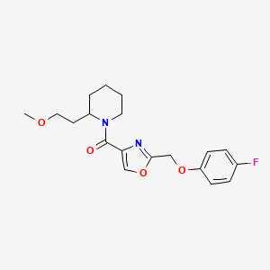 molecular formula C19H23FN2O4 B6016591 1-({2-[(4-fluorophenoxy)methyl]-1,3-oxazol-4-yl}carbonyl)-2-(2-methoxyethyl)piperidine 