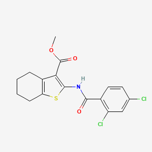 molecular formula C17H15Cl2NO3S B6016607 methyl 2-[(2,4-dichlorobenzoyl)amino]-4,5,6,7-tetrahydro-1-benzothiophene-3-carboxylate 