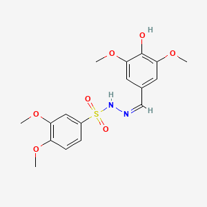 molecular formula C17H20N2O7S B6016608 N'-(4-hydroxy-3,5-dimethoxybenzylidene)-3,4-dimethoxybenzenesulfonohydrazide 