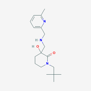 molecular formula C18H29N3O2 B6016643 1-(2,2-dimethylpropyl)-3-hydroxy-3-({[(6-methyl-2-pyridinyl)methyl]amino}methyl)-2-piperidinone 