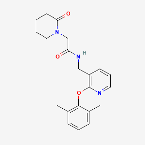 molecular formula C21H25N3O3 B6016688 N-{[2-(2,6-dimethylphenoxy)-3-pyridinyl]methyl}-2-(2-oxo-1-piperidinyl)acetamide 