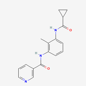 molecular formula C17H17N3O2 B6016817 N-{3-[(cyclopropylcarbonyl)amino]-2-methylphenyl}nicotinamide 