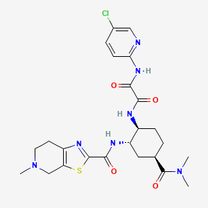 Ethanediamide, n1-(5-chloro-2-pyridinyl)-n2-[(1s,2s,4r)-4-[(dimethylamino)carbonyl]-2-[[(4,5,6,7-tetrahydro-5-methylthiazolo[5,4-c]pyridin-2-yl)carbonyl]amino]cyclohexyl]-