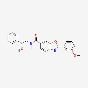 molecular formula C24H22N2O4 B6016838 N-(2-hydroxy-2-phenylethyl)-2-(3-methoxyphenyl)-N-methyl-1,3-benzoxazole-6-carboxamide 