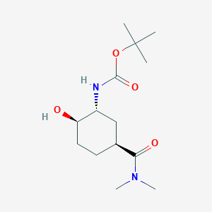 B601684 tert-butyl N-[(1R,2R,5S)-5-(dimethylcarbamoyl)-2-hydroxycyclohexyl]carbamate CAS No. 929693-30-1