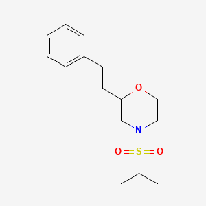 molecular formula C15H23NO3S B6016867 4-(isopropylsulfonyl)-2-(2-phenylethyl)morpholine 