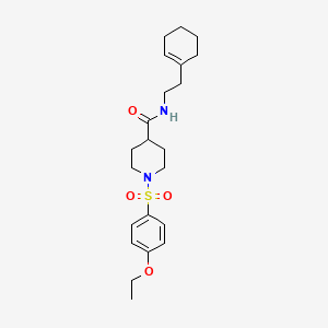 molecular formula C22H32N2O4S B6016981 N-[2-(cyclohexen-1-yl)ethyl]-1-(4-ethoxyphenyl)sulfonylpiperidine-4-carboxamide 