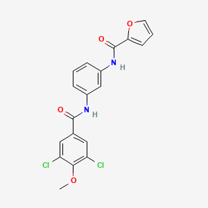 molecular formula C19H14Cl2N2O4 B6017076 N-[3-[(3,5-dichloro-4-methoxybenzoyl)amino]phenyl]furan-2-carboxamide 