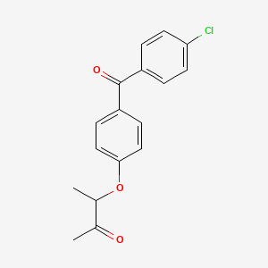 molecular formula C17H15ClO3 B601711 3-[4-(4-Chlorobenzoyl)phenoxy]-2-butanone CAS No. 217636-47-0