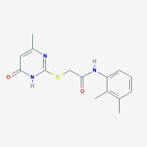 molecular formula C15H17N3O2S B6017189 N-(2,3-dimethylphenyl)-2-[(4-methyl-6-oxo-1,6-dihydropyrimidin-2-yl)sulfanyl]acetamide 