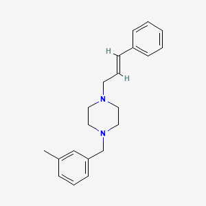 molecular formula C21H26N2 B6017254 1-(3-methylbenzyl)-4-[(2E)-3-phenylprop-2-en-1-yl]piperazine 
