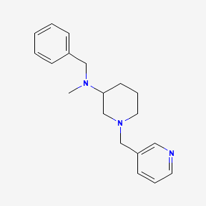 molecular formula C19H25N3 B6017293 N-benzyl-N-methyl-1-(pyridin-3-ylmethyl)piperidin-3-amine 