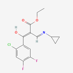 molecular formula C15H14ClF2NO3 B6017372 Ethyl (2Z)-2-[(Z)-2-chloro-4,5-difluorobenzoyl]-3-(cyclopropylamino)prop-2-enoate 
