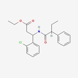 molecular formula C21H24ClNO3 B6017391 ethyl 3-(2-chlorophenyl)-3-[(2-phenylbutanoyl)amino]propanoate 
