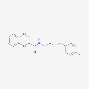 molecular formula C19H21NO3S B6017446 N-[2-[(4-methylphenyl)methylsulfanyl]ethyl]-2,3-dihydro-1,4-benzodioxine-3-carboxamide 