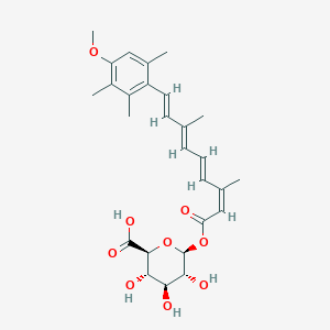 1-O-[(2Z,4E,6E,8E)-9-(4-Methoxy-2,3,6-trimethylphenyl)-3,7-dimethylnona-2,4,6,8-tetraenoyl]-beta-D-glucopyranuronic acid