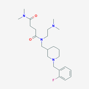 molecular formula C23H37FN4O2 B6017506 N-[2-(dimethylamino)ethyl]-N-{[1-(2-fluorobenzyl)-3-piperidinyl]methyl}-N',N'-dimethylsuccinamide 